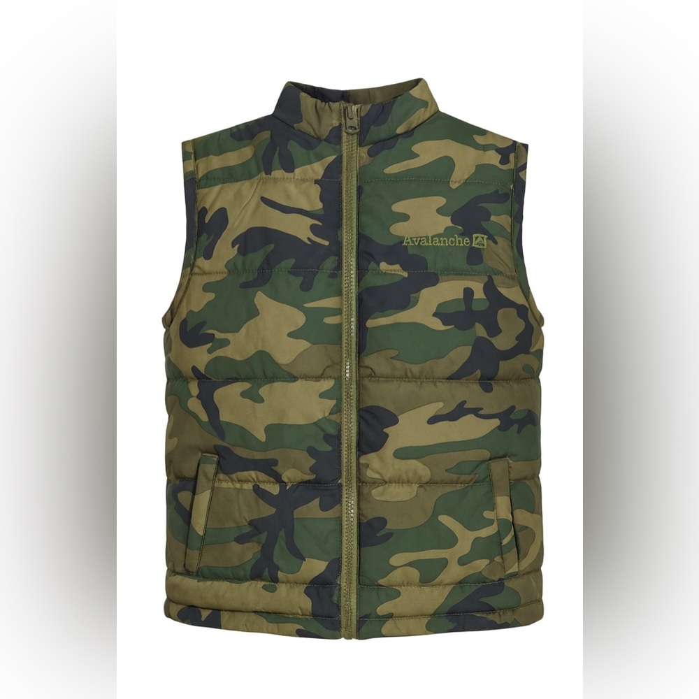 Avalanche‎ Boys Size 2T Green Camo Puffer Vest Toddler Outdoor Hunting Jacket